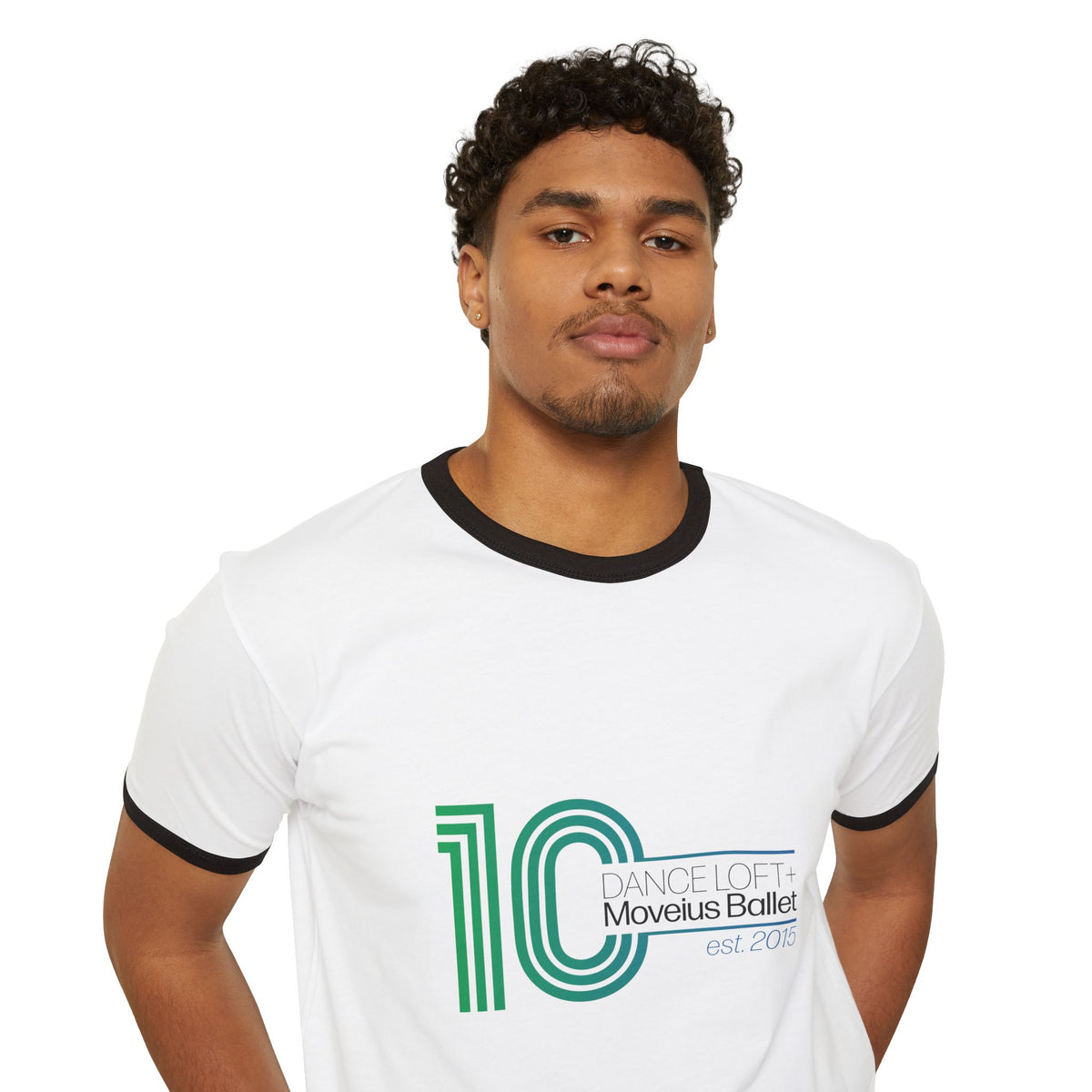 10th Anniversary Dance Logo Ringer T-Shirt — Movexus Ballet est. 2015