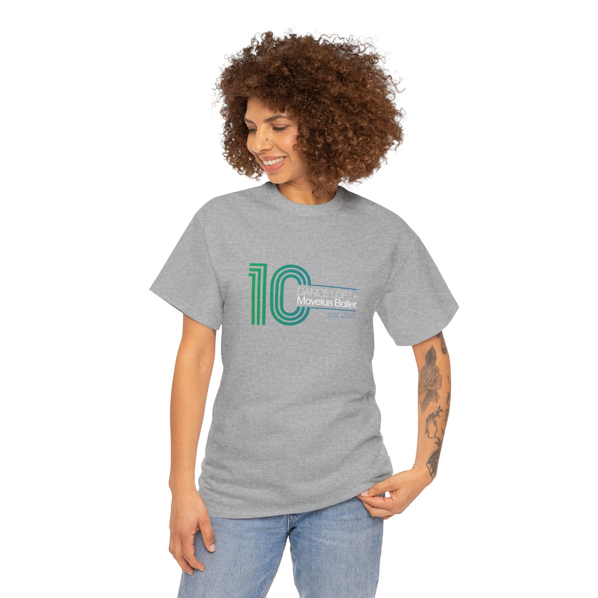 Retro '10' Minimalist Stripe Graphic Tee - Modern Vintage Number Design