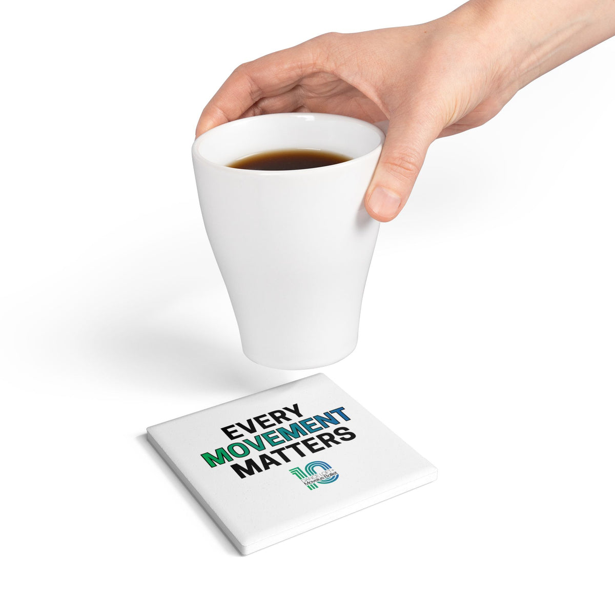 Ceramic Coaster — "Every Movement Matters" Inspirational Dance 10th Anniversary Coaster
