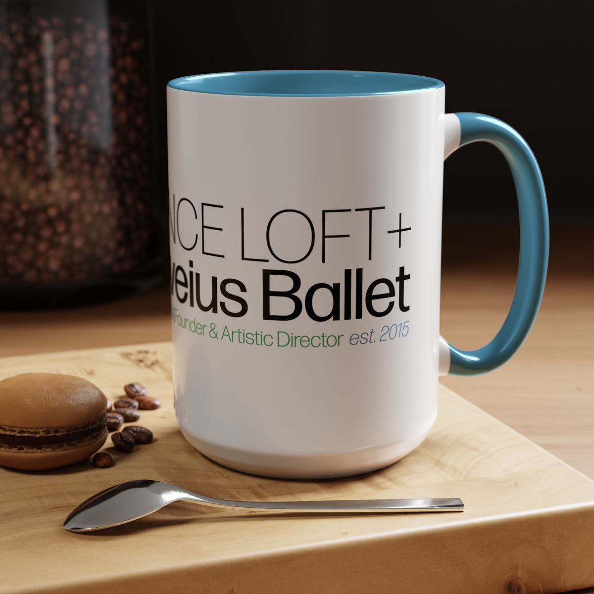 Dance Loft Moveius Ballet Accent Coffee Mug — Dance Studio Logo Coffee Cup (11/15oz)