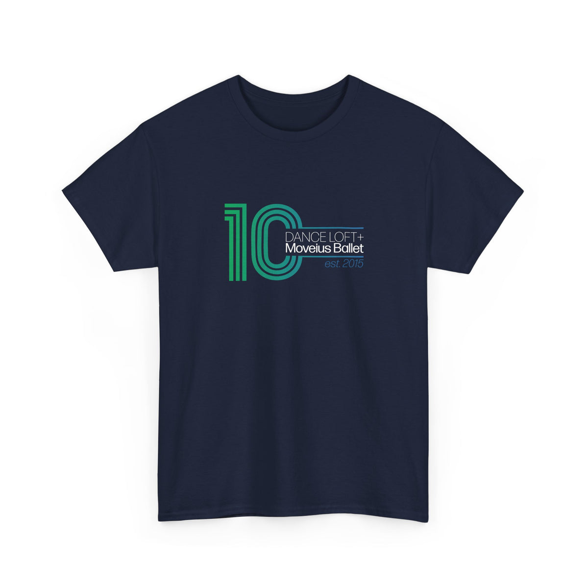 Retro '10' Minimalist Stripe Graphic Tee - Modern Vintage Number Design