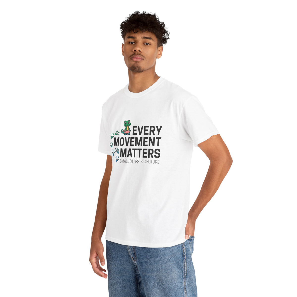 Every Movement Matters T-Shirt — 'Small Steps Big Future' Motivational Tee