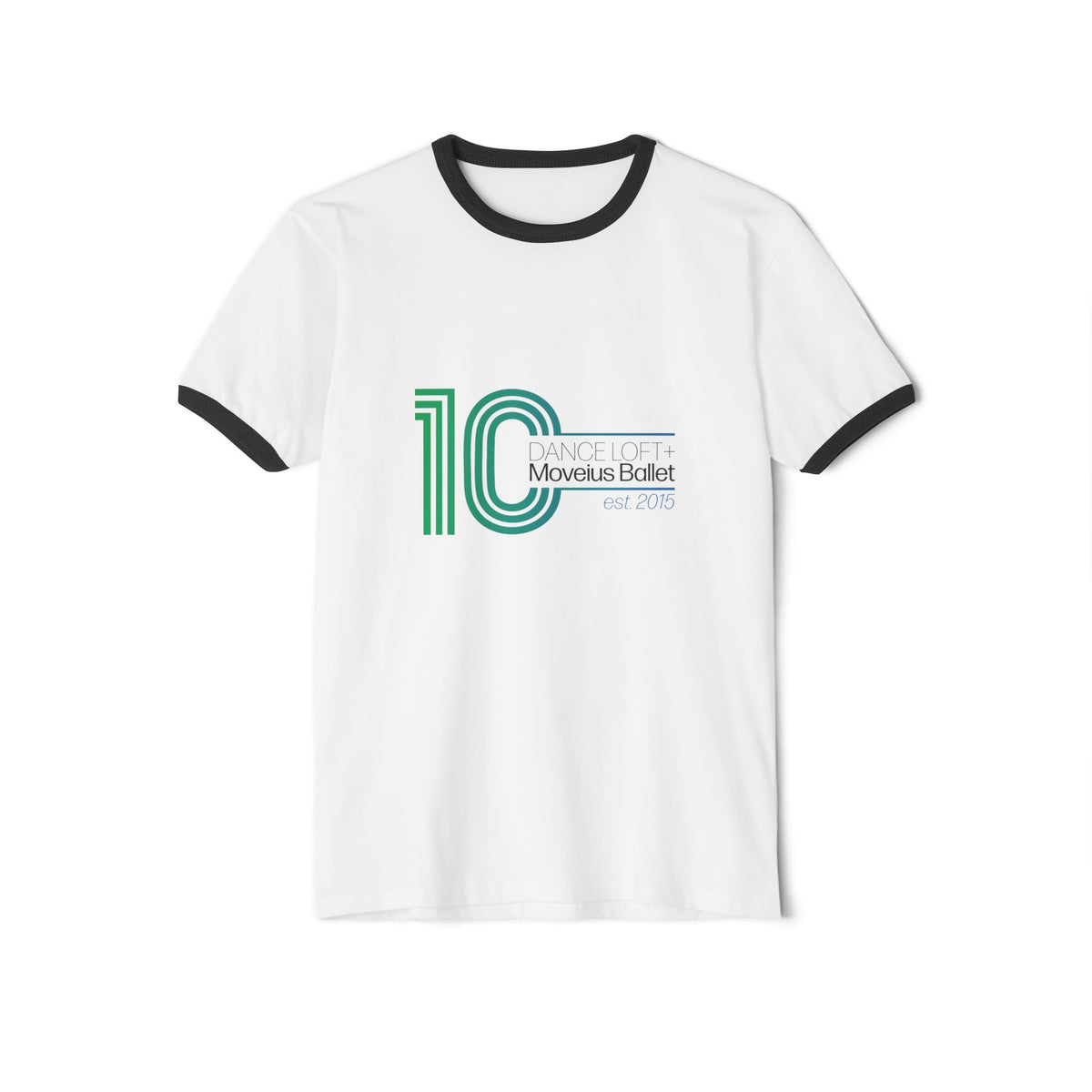10th Anniversary Dance Logo Ringer T-Shirt — Movexus Ballet est. 2015