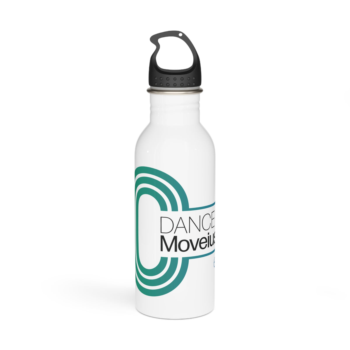 Dance Moveius Stainless Steel Water Bottle — Retro Teal Logo Sports Bottle