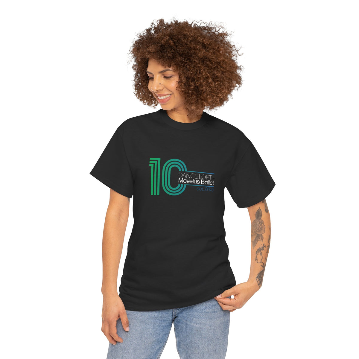 Retro '10' Minimalist Stripe Graphic Tee - Modern Vintage Number Design