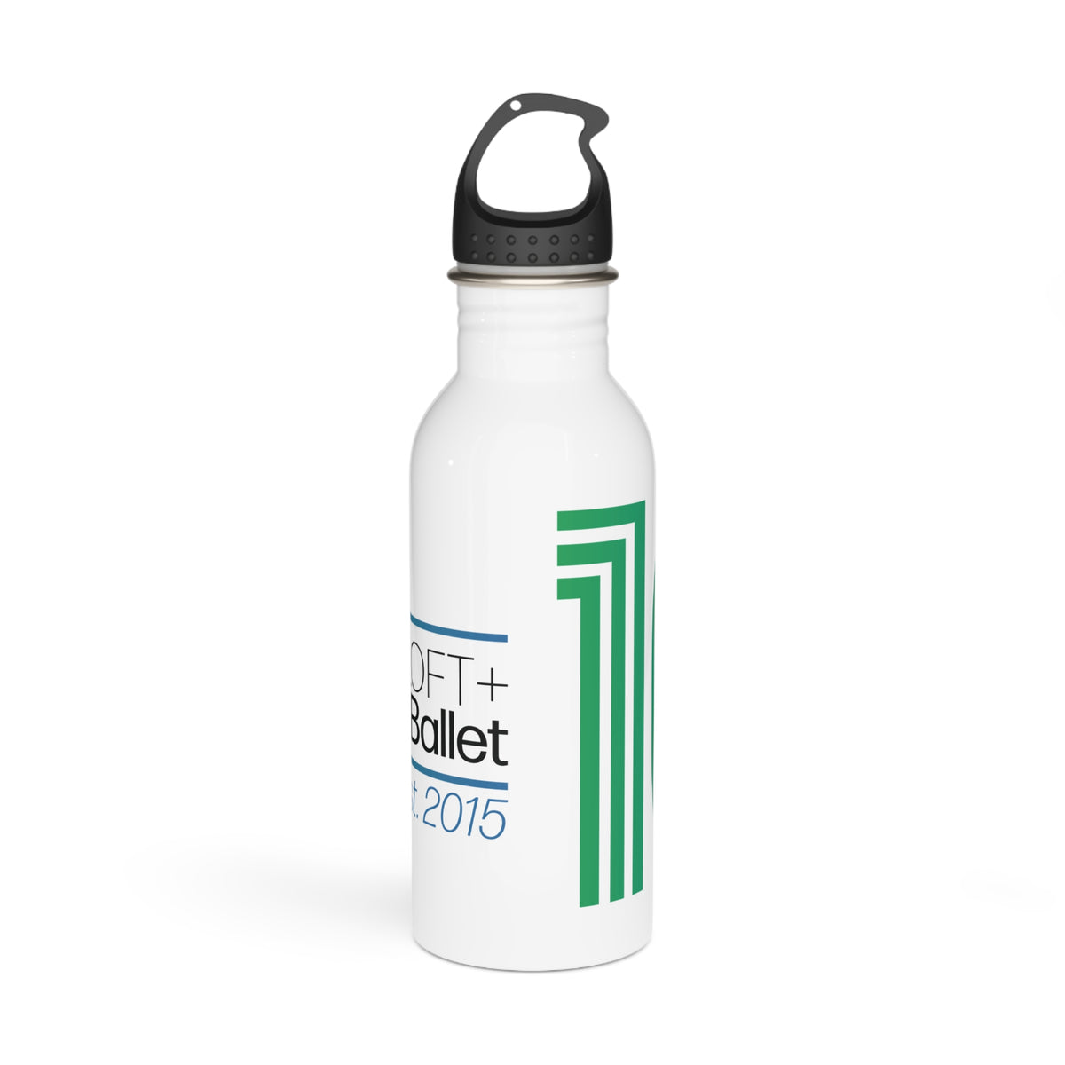 Dance Moveius Stainless Steel Water Bottle — Retro Teal Logo Sports Bottle