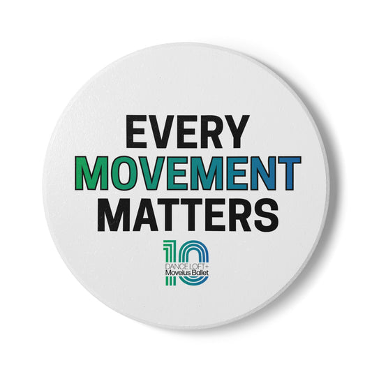 Ceramic Coaster — "Every Movement Matters" Motivational Drink Coaster