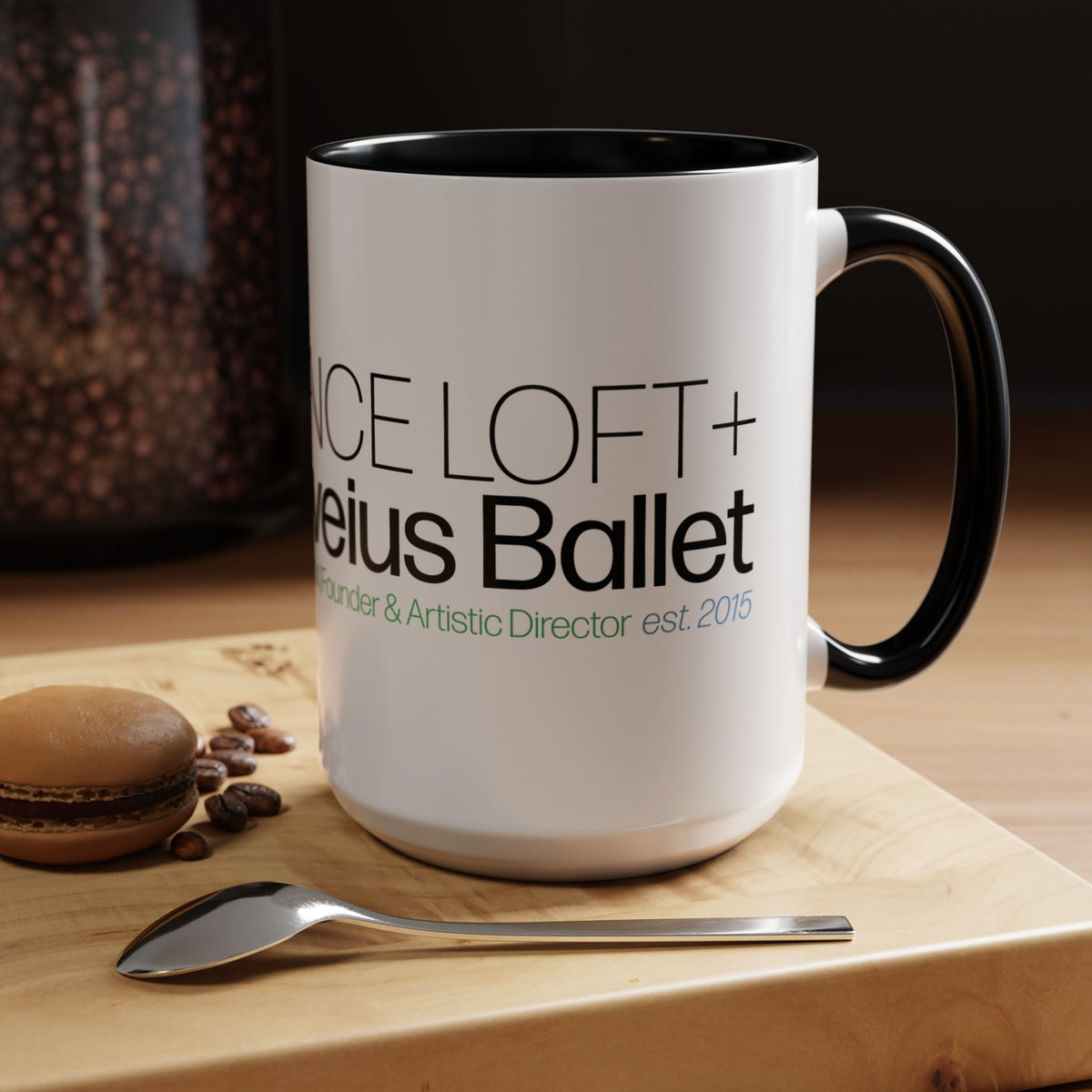 Dance Loft Moveius Ballet Accent Coffee Mug — Dance Studio Logo Coffee Cup (11/15oz)