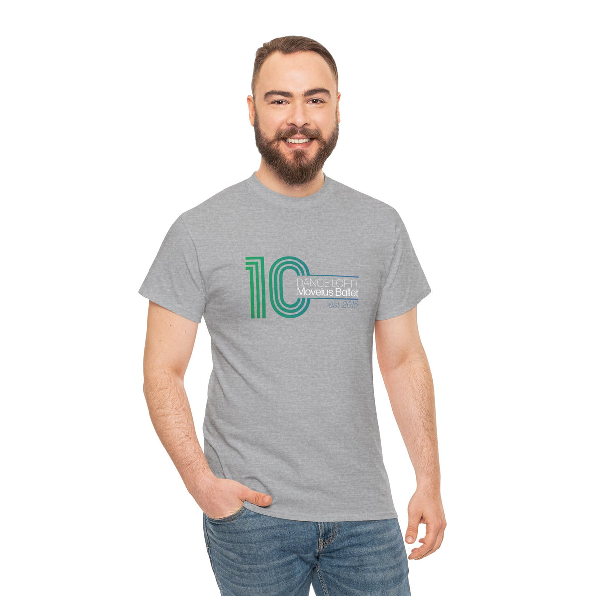 Retro '10' Minimalist Stripe Graphic Tee - Modern Vintage Number Design